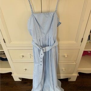 A New Day Light Blue and White Striped Dress